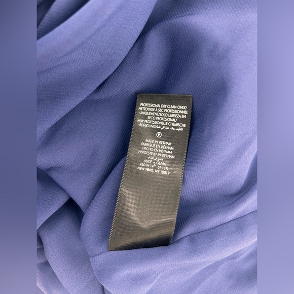 Alice + Olivia Moranne Ruffled Tiered Mini Dress in Midnight Blue NWT M Medium - Picture 9 of 12